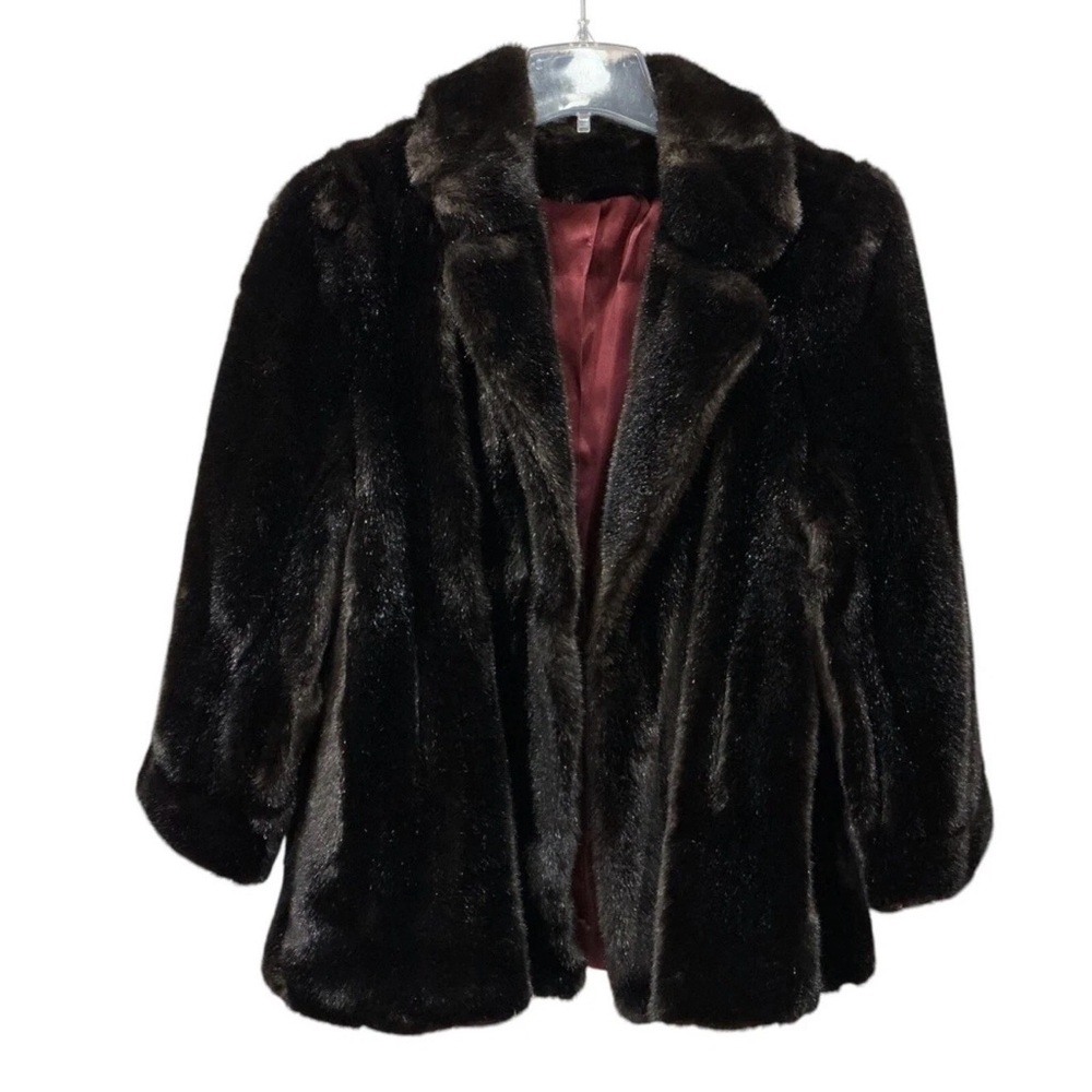 Dark Brown Faux Fur Jacket